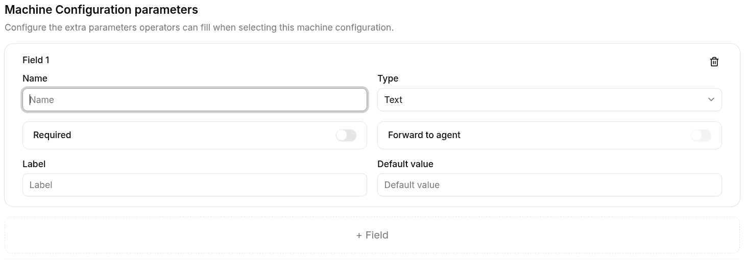 MachineConfigurationSettings_parametersDefinition Machine Configuration Parameter Definitions
